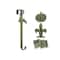 Haute Decor Antique Brass Adjustable Wreath Hanger with Removable Icons